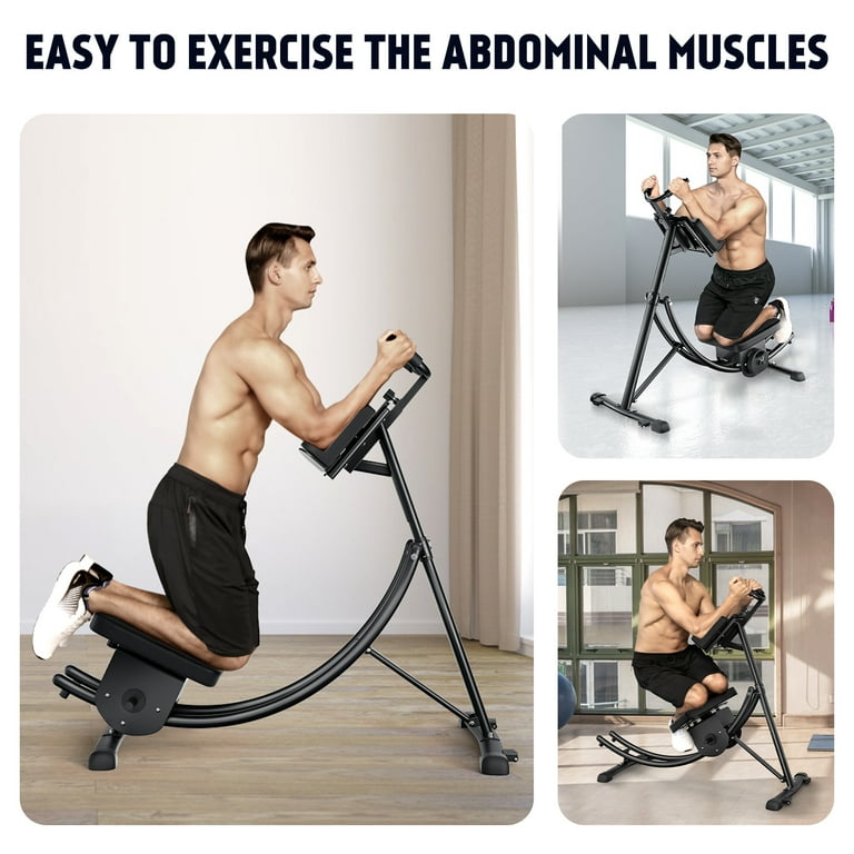 Abdominal Machine Exercise Equipment Foldable Abdominal Crunch Coaster Machine Glider Less Stress on Neck Back Side Shaper Abdominal Core Fitness