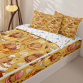 thumbnail image 3 of Homewish Cartoon Capybara Zipper Full Size Comforter Sets with Fitted Sheet and 2 Pillowcases for Kids, Ice Cream Donut Zipper Bedding Set, Stars Reversible, 4pcs, 3 of 6