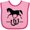 Pink and Fuchsia, variant on Inktastic Horse Silhouette Horseshoes Girls Baby Bib