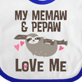 thumbnail image 4 of Inktastic My Memaw and Pepaw Love Me Sloth Girls Baby Bib, 4 of 4