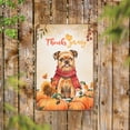 thumbnail image 2 of Happy Thanksgiving Brussels Griffon with Turkey Pumpkins Autumn Vibes Vertical Metal Aluminum Sign Griff Dog Lover Wall Art Home Decor - 12018, 2 of 5