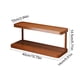 thumbnail image 3 of Estante de madera de dos niveles para sobremesa • Portavasos y vasos para escritorio de oficina • Estantería organizadora de dos capas para encimera y baño de cocina, 3 of 6