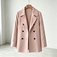 thumbnail image 3 of Plebaso Girls Collared Trench Coats Double Breasted Kids Pea Coat Windbreaker Long Sleeve Casual Outerwear, 3 of 7