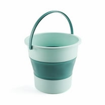 1* Bucket Plastic Foldable Round Tub With Handle Folding Portable Fishing Water Pail Space Saving Outdoor Waterpot for Garden Camping Car Mop Cleaning Beach Bathroom Products