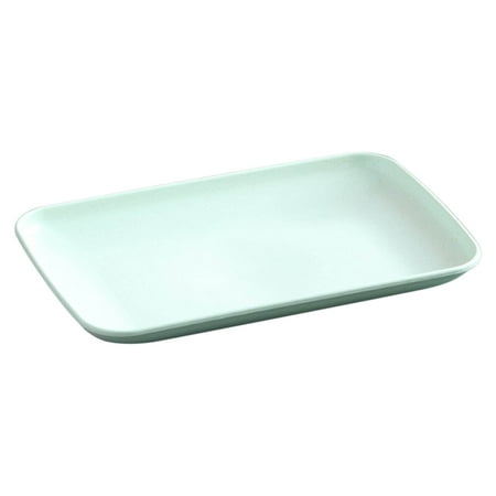 Zmeidao Rectangular Dinner Plates, Unbreakable Reusable Salad Plate for Fruits, Pasta, Salad, Dessert, Dishes, Sushi, 8.2x4.9in