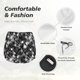 thumbnail image 4 of Balery Seamless Pattern With Skulls Pantalones cortos deportivos para mujer con forro y dos bolsillos, elásticos, para entrenamiento, gimnasio, yoga-Small, 4 of 7
