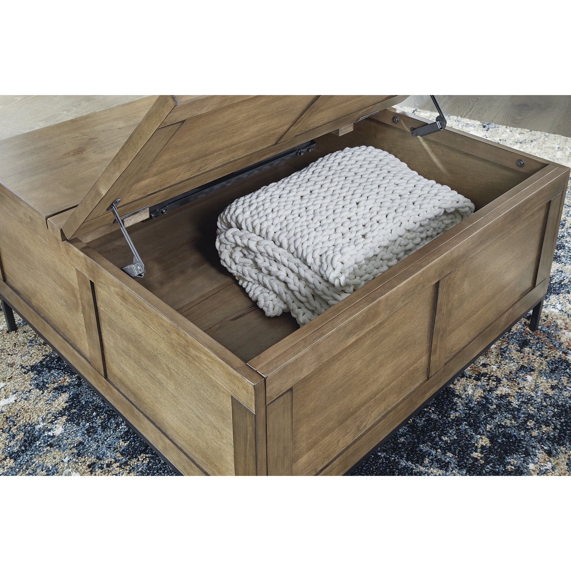 Signature Design by Ashley Torlanta Lift Top Coffee Table with Storage, Brown