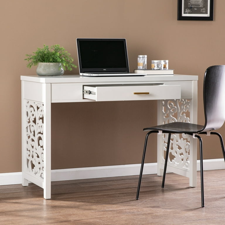 SEI Furniture Ivybridge Desk with Storage Gray