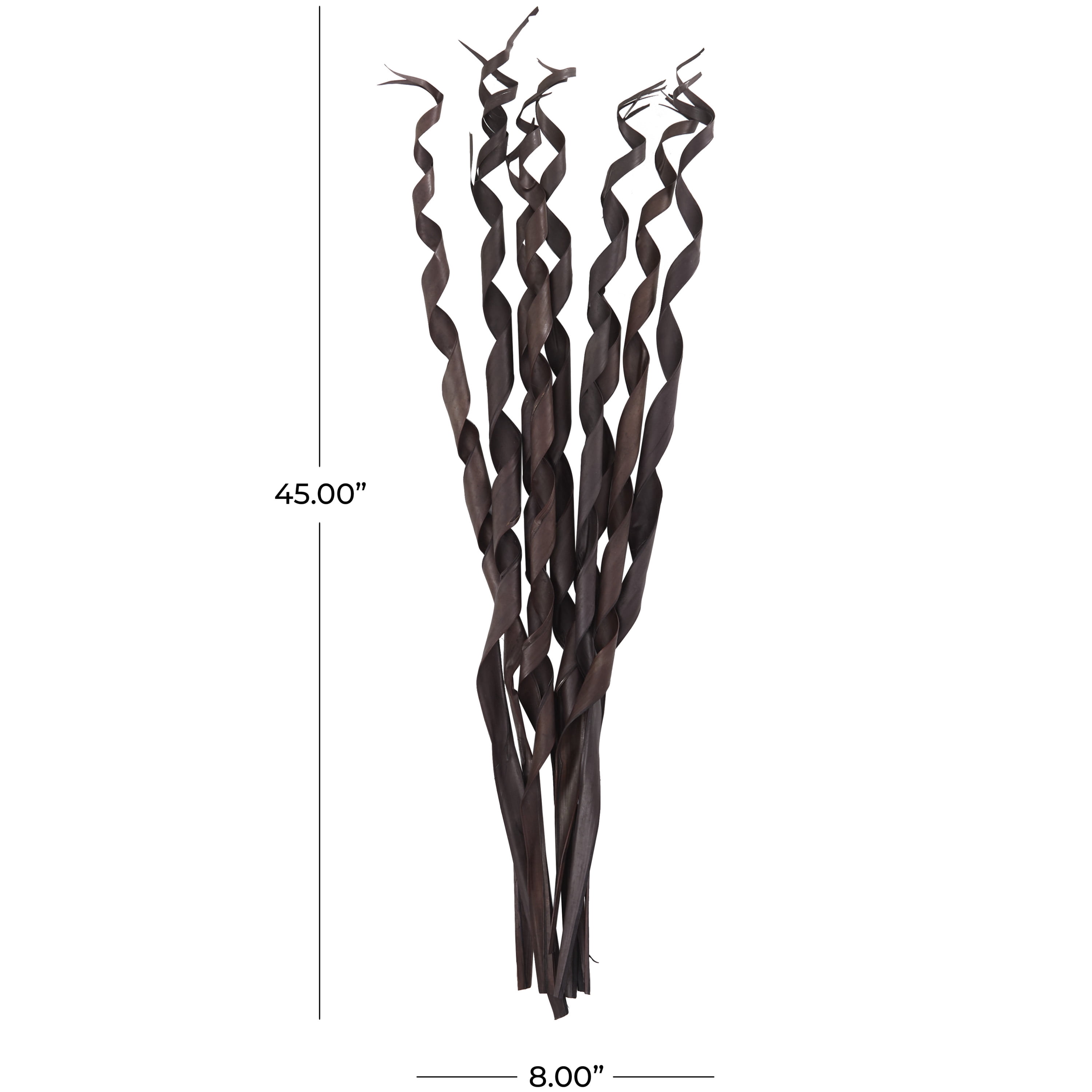45" Tall Rolled Palm Leaf Natural Foliage Palm Leaf Bouquet, by DecMode