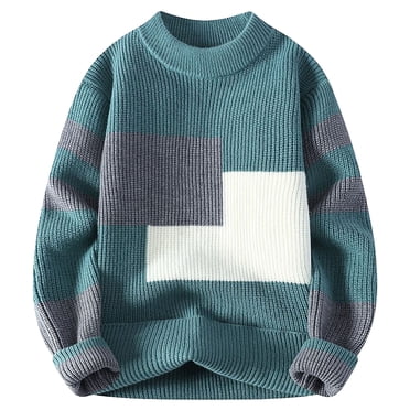GigrtiJin Pull pour Hommes Pull d'Hiver à Manches Longues Mode Décontractée Col Rond