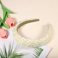 thumbnail image 6 of 1 Pc Elegant Foam Raffia Straw Headband for Women for Girls 5.91"x1.18" Beige, 6 of 6