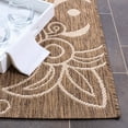 thumbnail image 6 of SAFAVIEH Beach House Robynne Botanical Indoor/Outdoor Area Rug, Brown/Beige, 4' x 6', 6 of 17