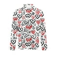 thumbnail image 4 of qucoqpe Valentine's Day Shirts for Men 2026 Spring Fashion Casual Love Heart Printed Long Sleeve Button Up Loose Blouse Tops, 4 of 4