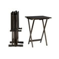 thumbnail image 2 of Pemberly Row Transitional Five Piece Wood Tray Table Set in Gray, 2 of 16