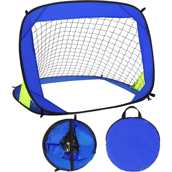Pop Up Mini Soccer Goal, Portable Foldable Soccer Net 3.3x2.2ft for Backyard, Outdoor and Indoor Games