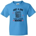 thumbnail image 3 of Inktastic Just a Girl Who Loves Books Youth T-Shirt, 3 of 5