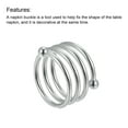 thumbnail image 4 of Uxcell Metal Napkin Rings 6Pcs Spiral Napkin Ring Holder Buckle for Dining Table Silver Tone, 4 of 5