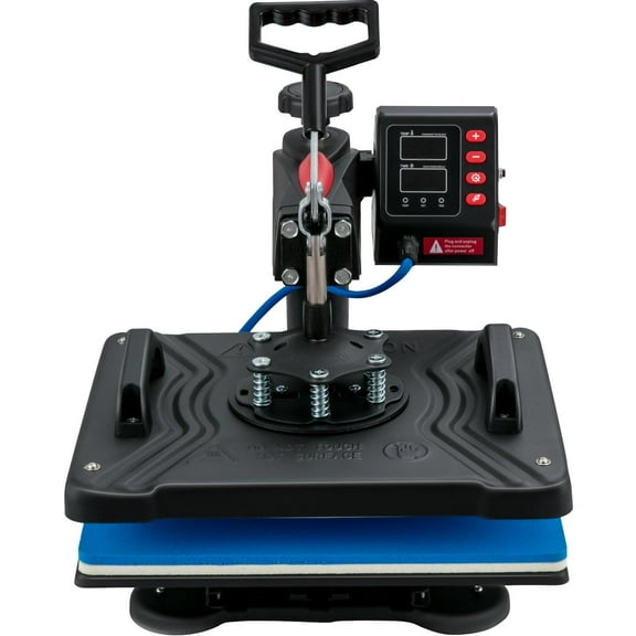 Heat Press Machine 12x15, 5 in 1 Clamshell Sublimation Printer, Fast Heating, Digital Temperature Control for T-Shirts, Mugs, Plates, Vinyl – 900W