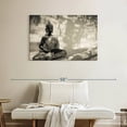 thumbnail image 2 of Elephant Stock Bw Thai Buddha Wall Art - Horizontal Canvas Wall Art - Living Room Wall Decor - Religion And Spirituality Canvas - Gray And Beige Decor - 39" x 26", 2 of 8