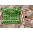 thumbnail image 2 of Green Fluffy Throw Pillow Cushion Cover, Traditional Irish Pattern Clovers Happy St. Patrick's Day Theme, Decorative Square Accent Pillow Case, 18" x 18", Lime Green Dark Green, by Ambesonne, 2 of 5