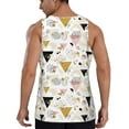 thumbnail image 3 of Fotbe Geometric Triangle Pattern Men's Quick Dry Workout Tank Top Gym Muscle Tee Fitness Bodybuilding Sleeveless T Shirt Breathable Workout Shirt-Small, 3 of 9