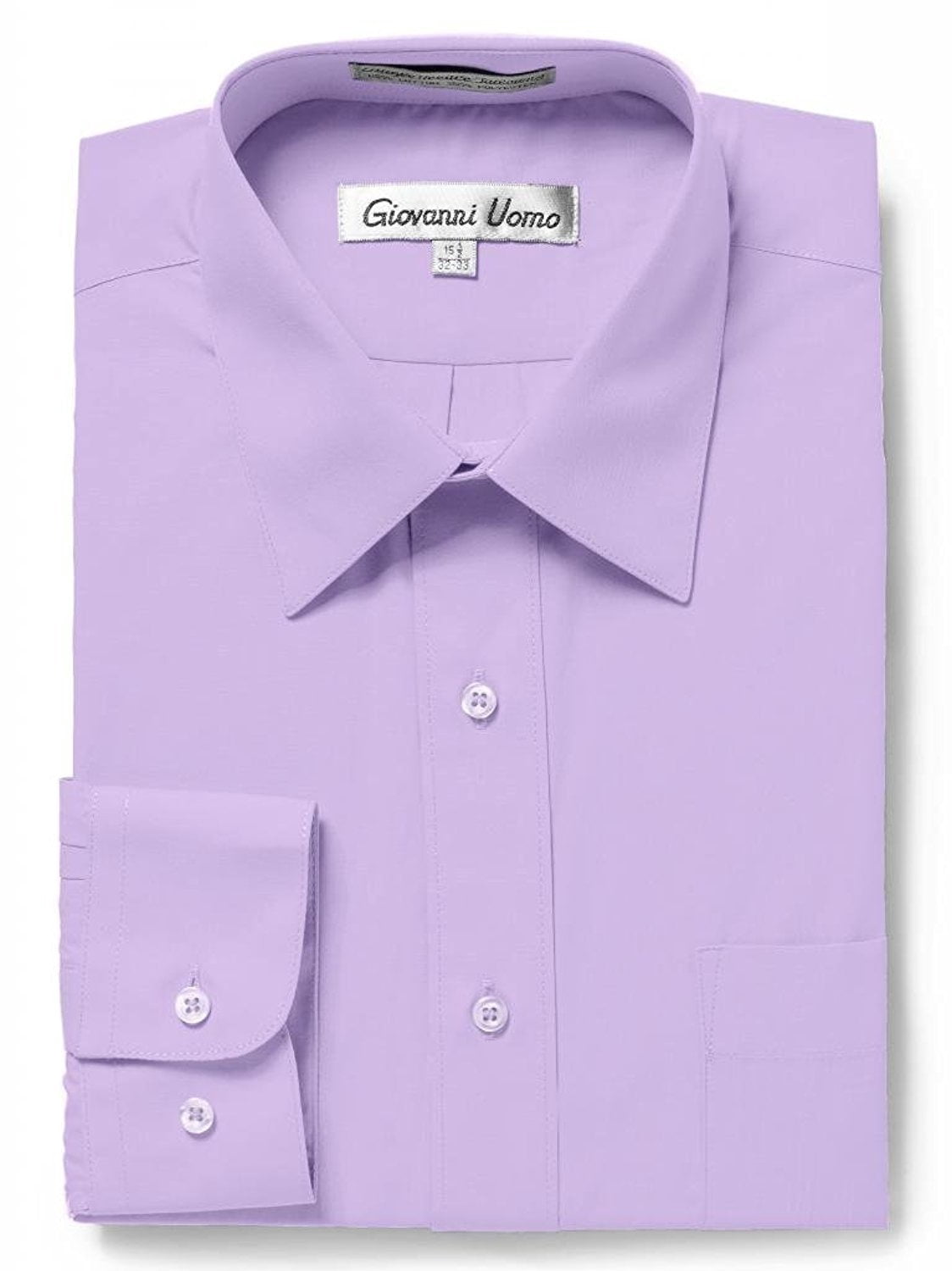 Long Sleeve Solid Dress Shirt 