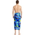 thumbnail image 2 of HAPPY BAY Men's Swim Trunk Bathing Suit Sarong Pareo Beach Wrap One Size Blue-F329 Summer Vacation Aloha, 2 of 6