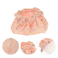 thumbnail image 3 of Unique Bargains 3 Pcs Reusable Dots Double Layer Shower Cap for Shower Pink PEVA, 3 of 7