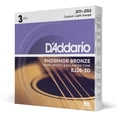 thumbnail image 1 of D'Addario | Phosphor Bronze Pack | Cuerdas para Guitarra Ac&uacute;stica | Calibre 11-52 Especial Ligero | 3 sets de 6 cuerdas (18) | Bronce fosforado | EJ26-3D, 1 of 5