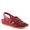 RED, variant on Choi Women’s Woven Leather Wedge Sandal with Soft Insole & Easy Fit