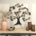 DecMode Multi Colored Metal Tree Wall Decor with Leaf Detail - Walmart.com