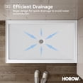 thumbnail image 3 of HOROW Shower Base 60" x 36", Center Drain Single Threshold Shower Base in White with Efficient Drainage, Non-Slip, 3 of 9