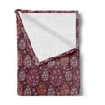 thumbnail image 2 of Winter Soft Flannel Fleece Throw Blanket, Christmas Baubles Ornamental Details Traditional Holiday, Cozy Plush for Indoor and Outdoor Use, 70" x 90", Pale Orange Dried Rose, by Ambesonne, 2 of 5