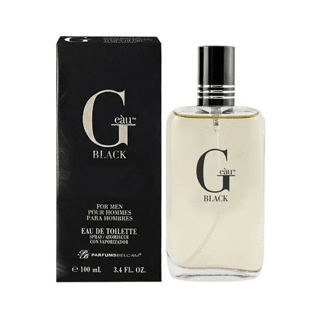 ParfumsBelcam G’eàu Black Eau De Toilette Spray, Cologne for Men, 3.4 fl oz