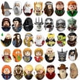 thumbnail image 2 of Medieval Warrior Soldier Mini Figure Building Blocks Set, Elf Dwarf Ranger Human Wizard Character Model, DIY Assembled Educational Toy Gift for Kids Boys Girls, 2 of 2