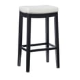 thumbnail image 3 of Linon Cessford 32" Backless Indoor Bar Stool, Black with White Faux Leather, Includes 1 Stool, 3 of 11