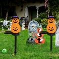thumbnail image 5 of Solar Powered Pumpkin Festival Party Cute Halloween Faces Terrifying Atmosphere Decorative Lights Ground Plug Lights Halloween Decorations Indoor (Orange), 5 of 7