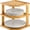 Bamboo, variant on 3-Tier Bamboo Corner Shelf Organizer for Cabinet Countertop, Plate Organizer for Cabinet, Cupboard Organizer, Black