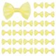 thumbnail image 1 of Uxcell 60-Pack Mini Lazo de Cinta Artesanal 1.5x1 Pulgada de Tela a Cuadros de Satén para Manualidades DIY Amarillo Claro, 1 of 1