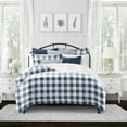 thumbnail image 2 of Lumberjack Check Indigo/White Coverlet Set Super Queen, 2 of 5