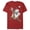 Red, variant on Men's Lost Gods Santa Yeti  Graphic Tee Charcoal Small