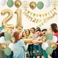 thumbnail image 4 of 21st Birthday Decorations, Sage Green Gold 21st Birthday Decorations For Her, Including Happy Birthday Banner, Cake Topper, Balloons Set For Birthday Party Supplies, 4 of 6