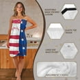 thumbnail image 6 of Yuyamidu American Flag Towel Body Wrap for Women Short Bath Wrap Towel Size XL Spa Wrap Knee Length Bath Towels with Pocket Traveling Hotel Shower Wrap Towel, 4th of July, 6 of 7