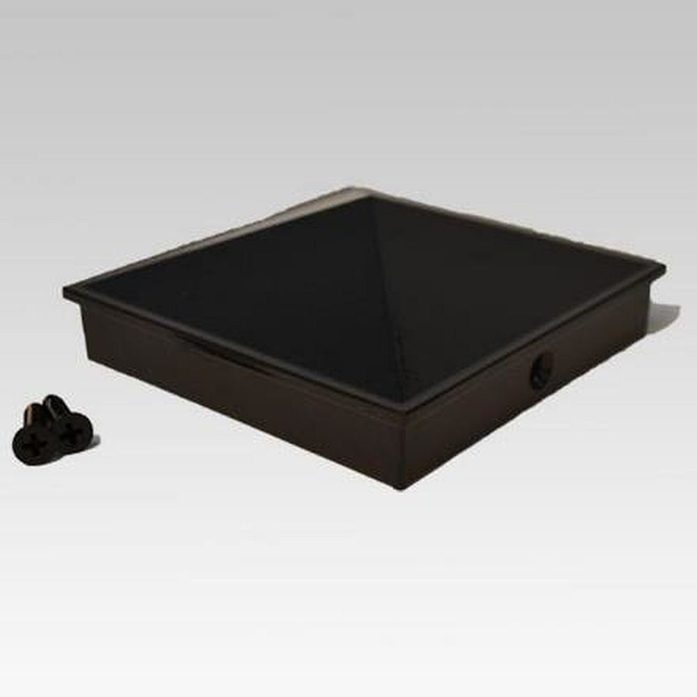 Titan Black Aluminum Post Cap for Fence Rail 6x6 (5.5x5.5 actual