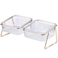 thumbnail image 1 of Cuencos para gatos Elevated Tronssien inclinados 15° con soporte de hierro, 1 of 7