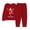 AB278 Red, variant on Christmas Unisex Kids Pajamas Santa Claus Print Long Sleeve T-Shirt Pants Loungewear Boys And Girls Daily Casual Matching Set, Size 9-10 Years