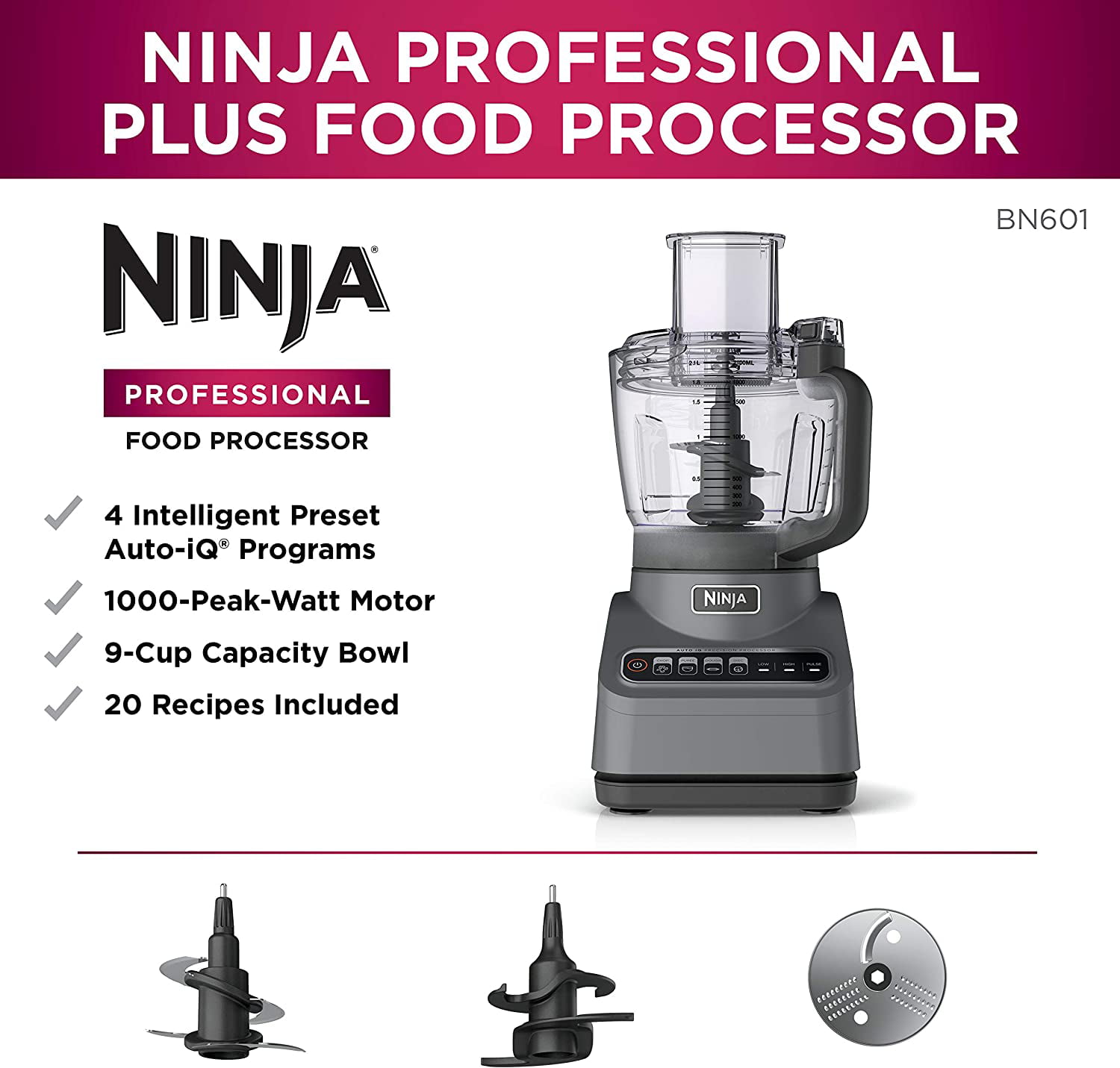 Ninja XMBBN601 Professional Food Processor BN601 850-watt Motor Base