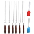 thumbnail image 2 of BBQ Grill Fork, BBQ Fork, Barbeque Grill Fork Anti-Skid Handle Family Gathering Barbecue for BBQ Restaurant Mutton, 2 of 7