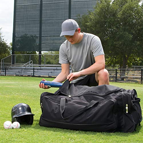 Champion Sports Wheeled Equipment Bag Large Nylon Athletic Travel Bag with Wheels for Baseball Football Basketball Soccer Hockey and Training Walmart