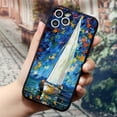 thumbnail image 1 of Funda con relieve 3D para iPhone SE 2020 XR X 7 8 6 Plus 6s, funda de silicona suave con pintura al óleo para iPhone 13 11 12 14 Pro XS Max, Capa de TPU Tan Jianjun unisex, 1 of 2